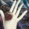 Yemen Carved Carnelian Silver Ring with Brass - Image 11