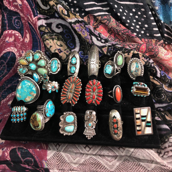 Beautiful Navajo Coral Cluster Cuff Bracelet - Image 5