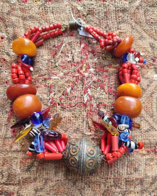 Bold and Colorful Moroccan Necklace - Image 2