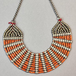 Beautiful North Indian Collar Necklace with Coral and Silver