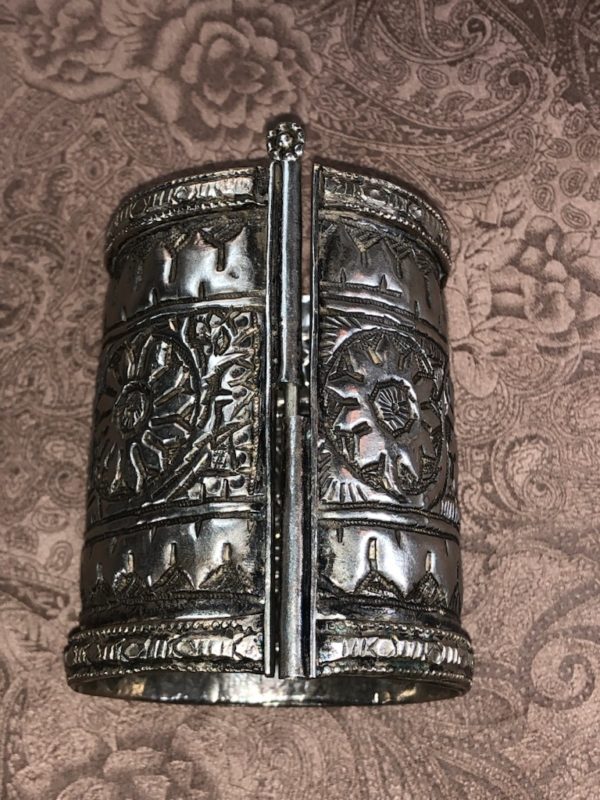 Bold Antique Pakistani Cuff Bracelet - Image 4