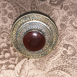 Silver Agate Bold Round Ring