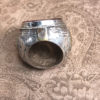 Yemen Carved Carnelian Silver Ring with Brass - Image 8