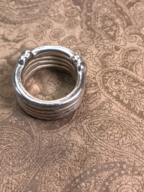 Bold Sterling Cigar Band Rope Ring - Image 3