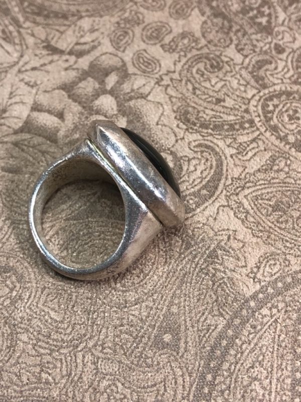 Brown Glass and Silver Ring - Image 3