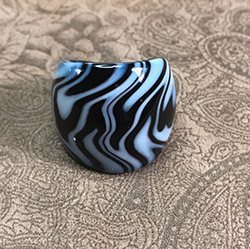 Black & White Murano Glass Ring