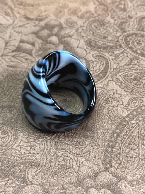 Black & White Murano Glass Ring - Image 5