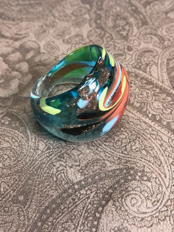 Multi-color Murano Glass Ring - Image 4