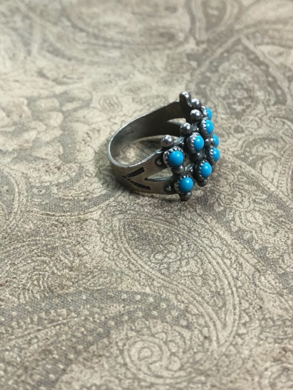 Zuni Snake Eye Double Row Ring - Image 3