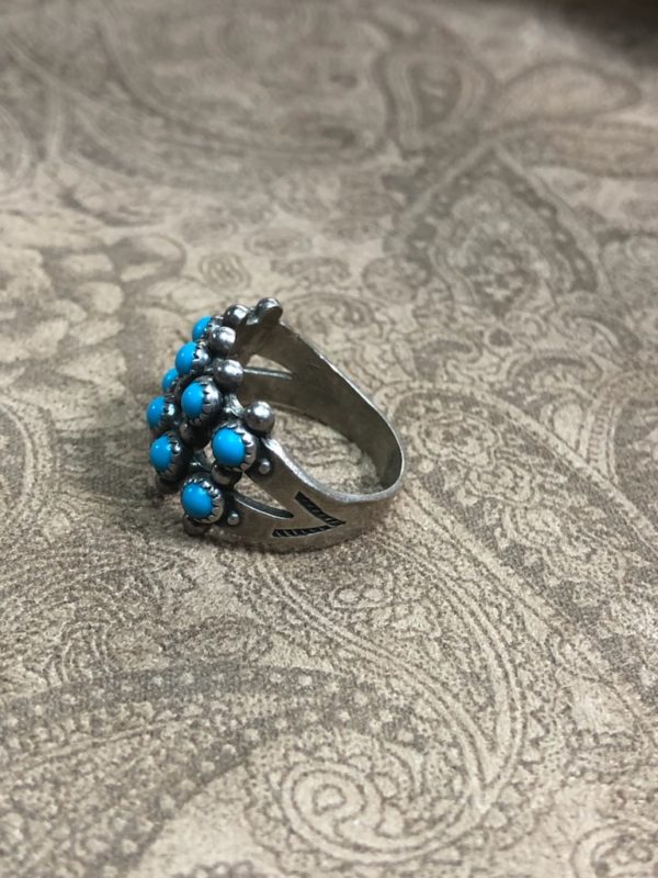 Zuni Snake Eye Double Row Ring - Image 4