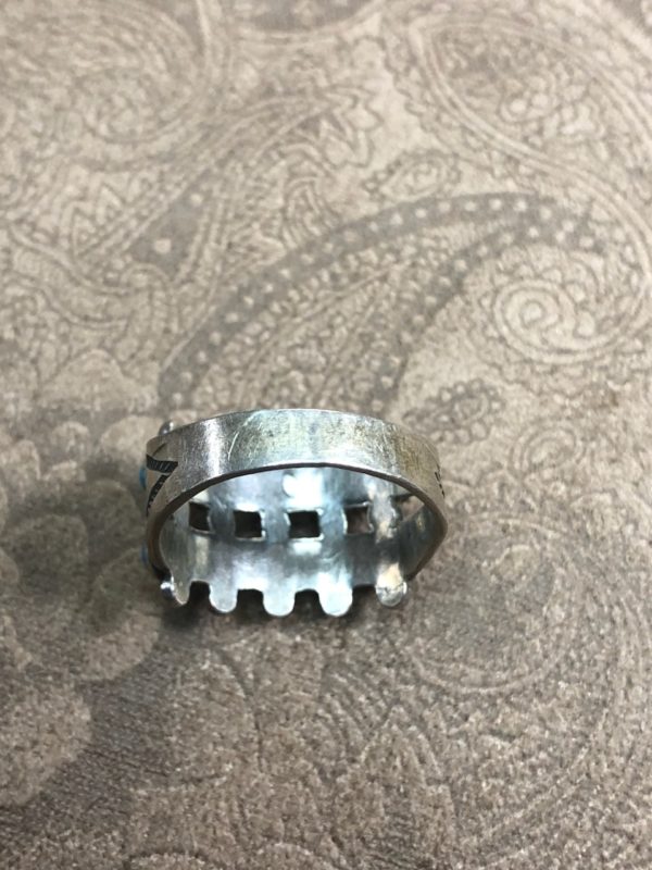 Zuni Snake Eye Double Row Ring - Image 5