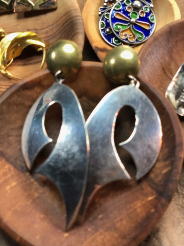 Beautiful Taxco Lanton Modernist Earrings - Image 2