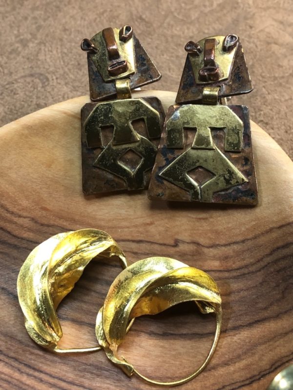 Beautiful Brass Fulani Earrings - Image 2