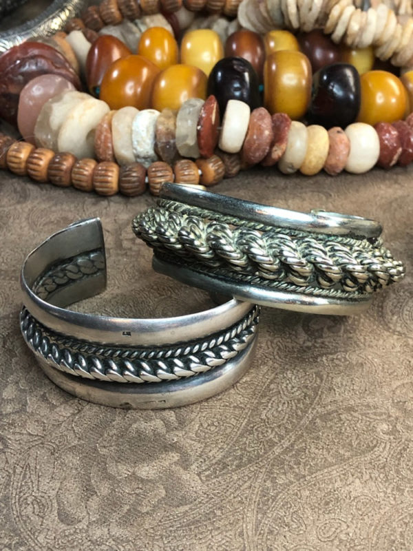 Lovely Silver Bedouin Cuff Bracelet from Egypt - Image 4