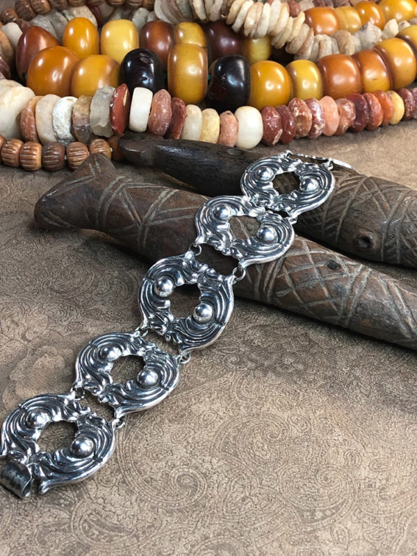 Ornate Taxco Perlita Sterling Bracelet - Image 2