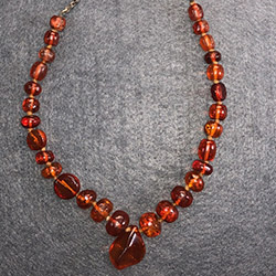 Gorgeous Fossil Baltic Amber Necklace