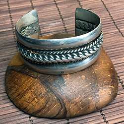 Antique Silver Egyptian Cuff Bracelet