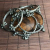 Lovely Antique Silver Bracelet Set with Dangles from Rajasthan - Image 3