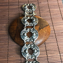 Ornate Taxco Perlita Sterling Bracelet