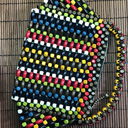 Colorful Vintage Wood Bead Purse
