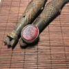 Yemen Carved Carnelian Silver Ring with Brass - Image 6