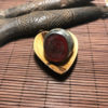 Yemen Carved Carnelian Silver Ring with Brass - Image 2