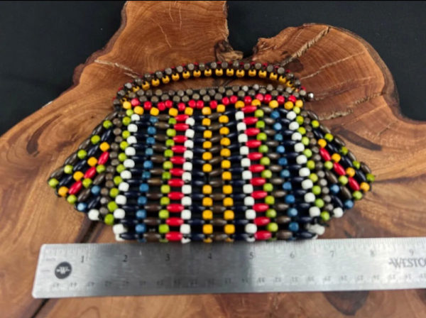 Colorful Vintage Wood Bead Purse - Image 8