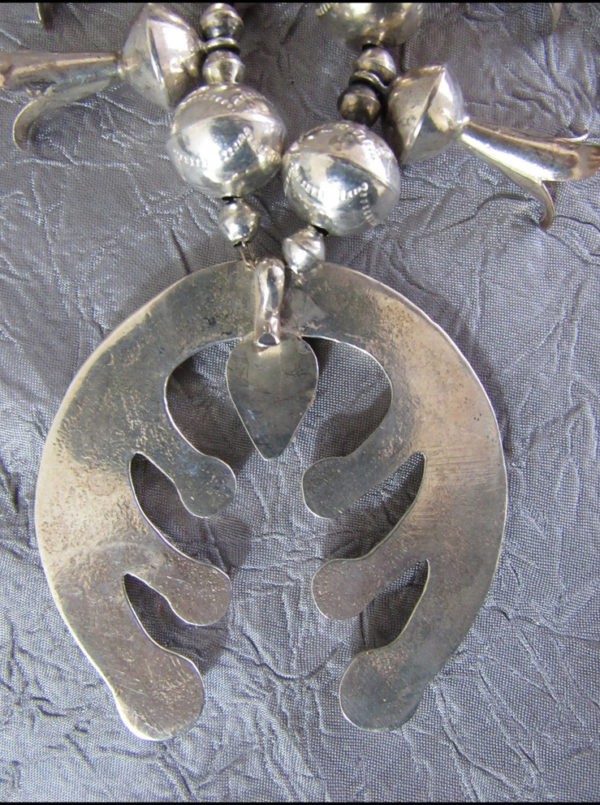 Beautiful Navajo Squash Blossom Necklace - Image 6