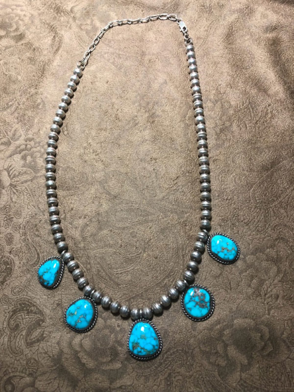 Gorgeous Bisbee Blue Turquoise Necklace - Image 9