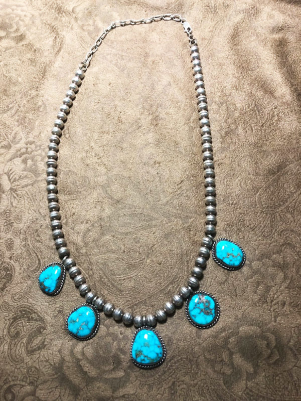 Gorgeous Bisbee Blue Turquoise Necklace - Image 2