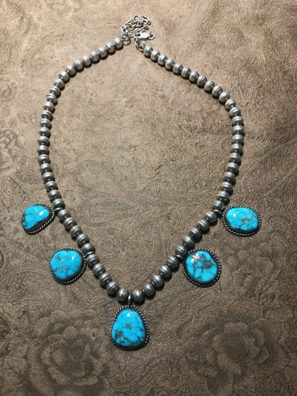 Gorgeous Bisbee Blue Turquoise Necklace - Image 3