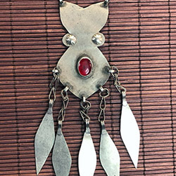 Turkoman and Glass Pendant