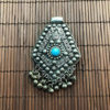 Ethnic Style Glass and Metal Pendant