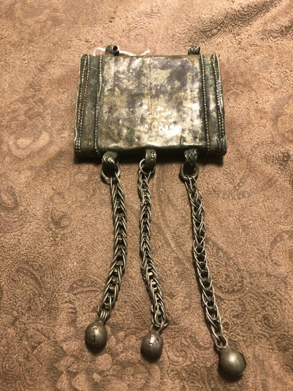 An Old Box Pendant with Red Glass - Image 2