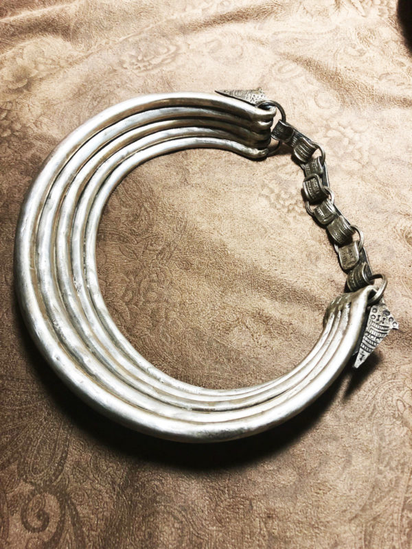 Incredible Vintage Silver Miao Hmong Ceremonial Collar - Image 7