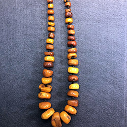 An Amazing North African Antique Natural Amber Necklace