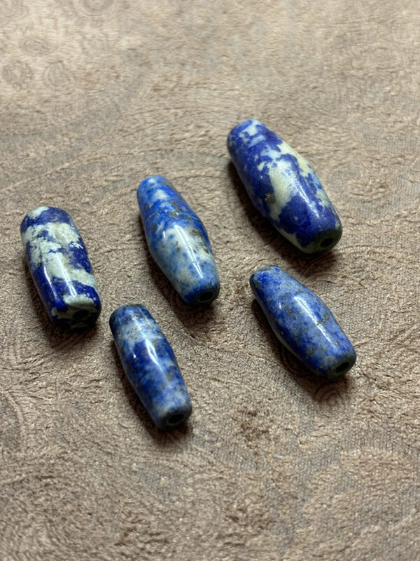 Lapis Lazuli Bi-cone Beads - Image 2