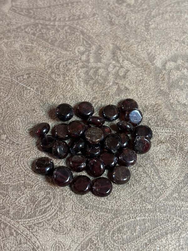 Almandine Garnet Disk Beads - Image 2