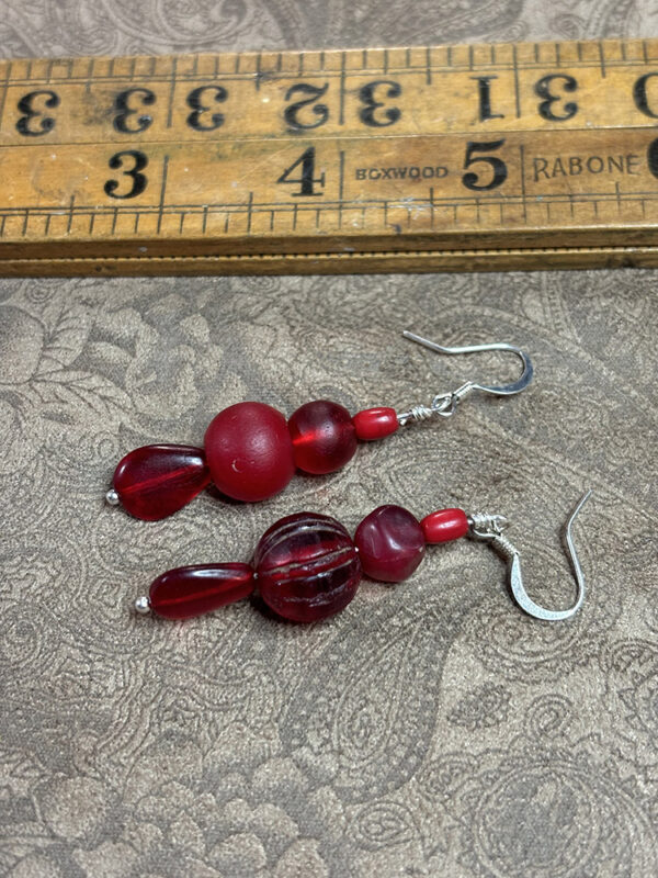 Vintage Prosser and Venetian Beaded Earrings - Image 2