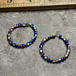 Venetian Glass Bead Hoop Earrings