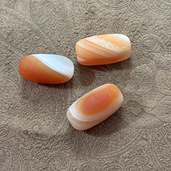 Natural Matte Botswana Agate Barrel Bead
