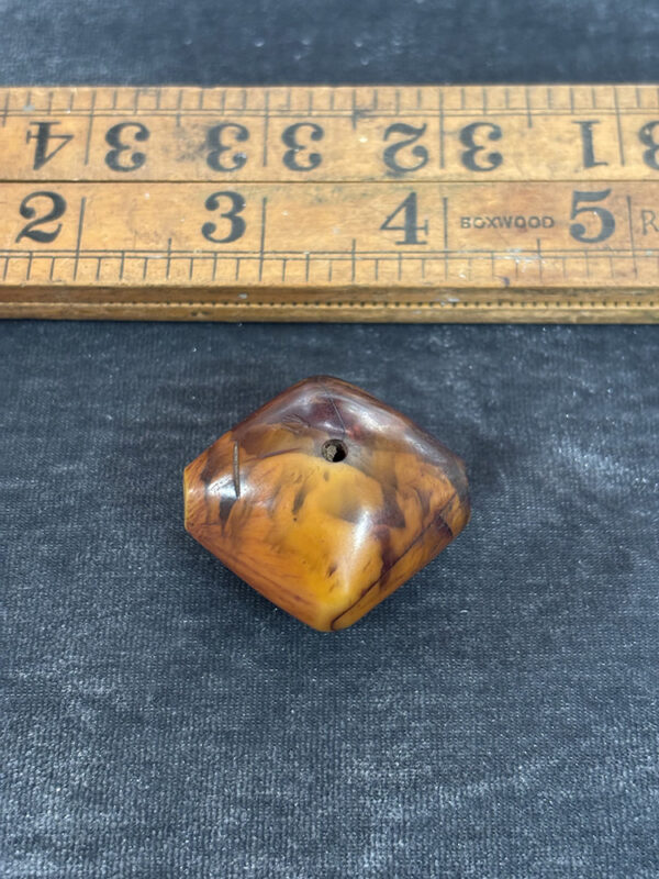 Antique Phenolic Resin Amber Bead - Image 3