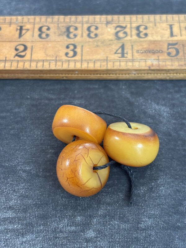 Antique Phenolic Resin Amber Beads - Image 3