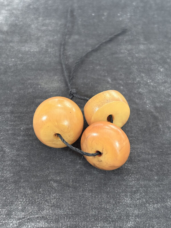 Antique Phenolic Resin Amber Beads - Image 2