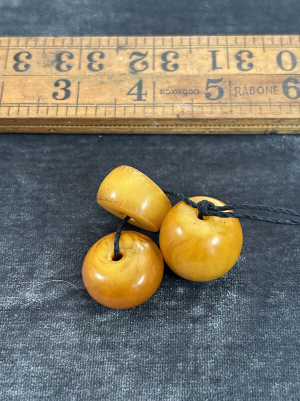 Antique Phenolic Resin Amber Beads - Image 5
