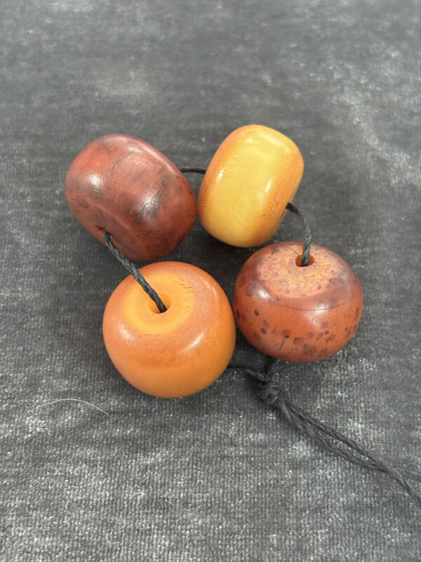 Antique Phenolic Resin Amber Beads - Image 3
