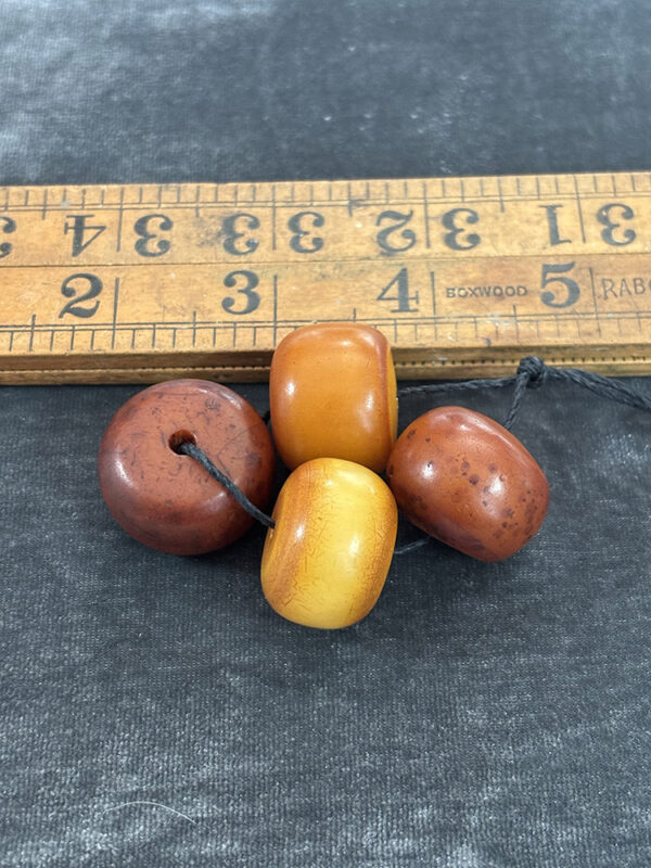Antique Phenolic Resin Amber Beads - Image 4