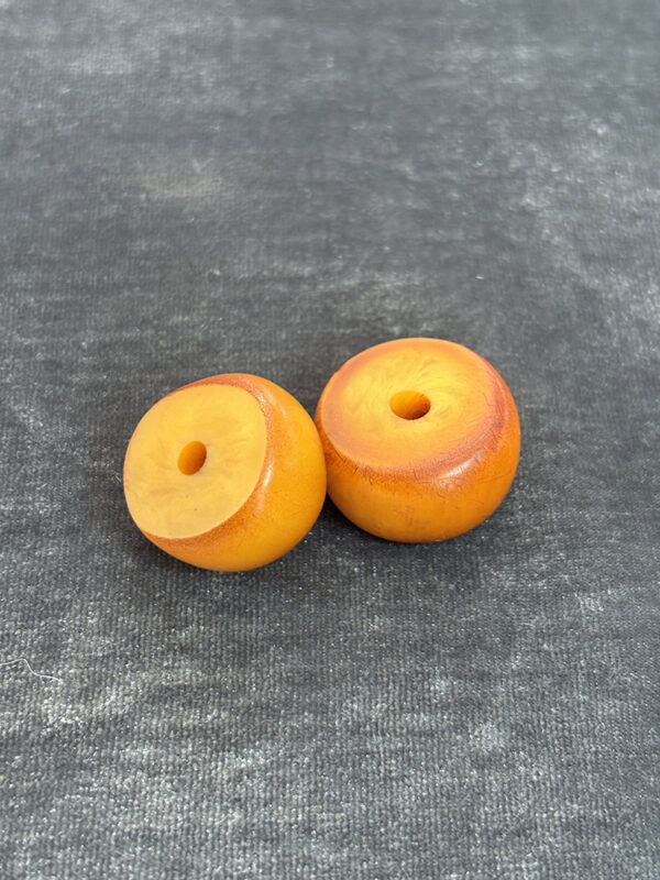 Antique Phenolic Resin Amber Beads - Image 3