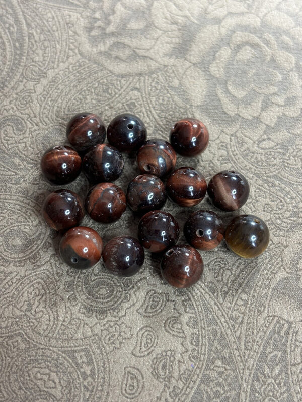 Red Tiger Eye Round Beads - Image 2