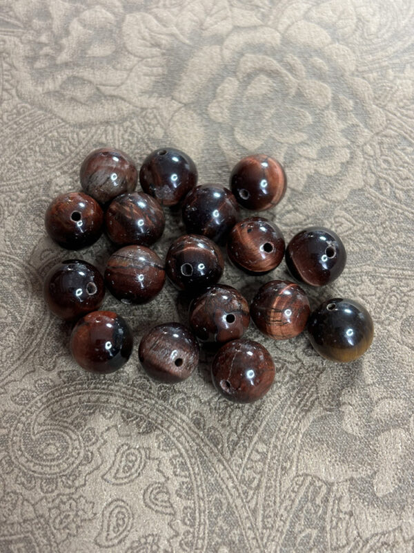 Red Tiger Eye Round Beads - Image 3